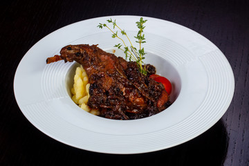 Delicious fried rabbit