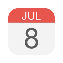 July 8 - Calendar Icon