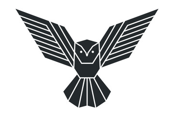 geometric owl logo or a sketch of the tattoo