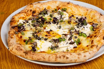 Pizza with mozzarella