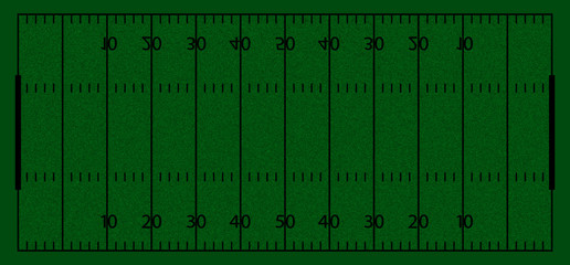 American football field. Vector