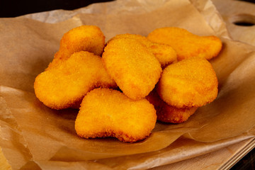 Golden chicken nuggets