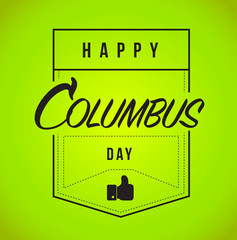 happy columbus day Modern stamp message