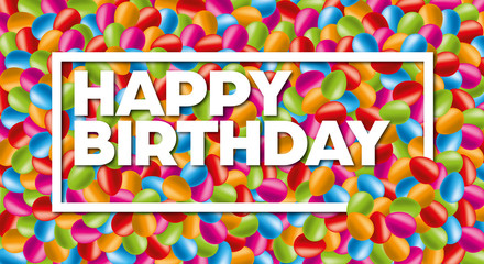 Happy Birthday colorful background card