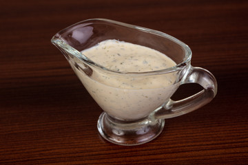 Tartar sauce in the bowl