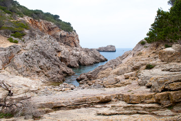 Fototapeta na wymiar Breathtaking landscapes along Costa Brava in Catalonia Spain