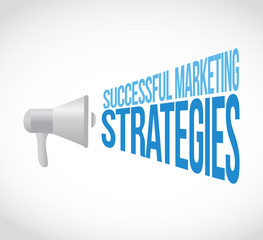 Successful marketing strategies loudspeaker message concept