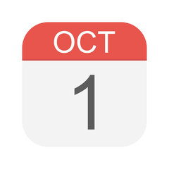 October 1 - Calendar Icon