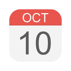 October 10 - Calendar Icon
