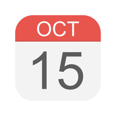 October 15 - Calendar Icon