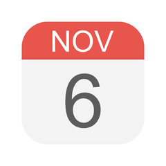 November 6 - Calendar Icon