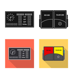 Vector design of soccer and gear icon. Collection of soccer and tournament vector icon for stock.