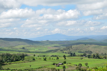 Fototapeta na wymiar Mount Longonot seen from Eburru Hills, Kenya