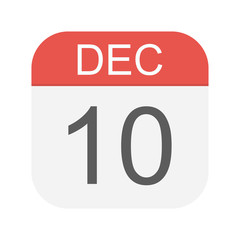 Fototapeta premium December 10 - Calendar Icon