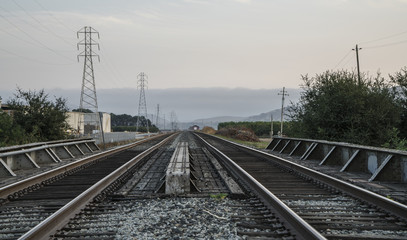 Fototapeta na wymiar Countryside American Railroad