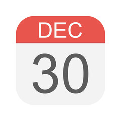 December 30 - Calendar Icon