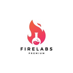 fire lab logo flame vector icon design inspirations