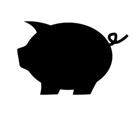 Silhouette of a pig.