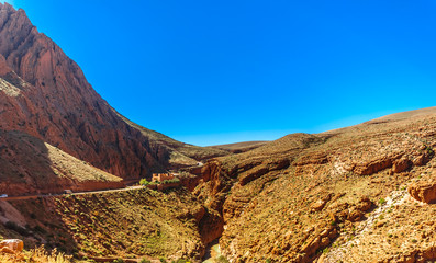 Spectecular landscape of Gorges du Dades in Morocco