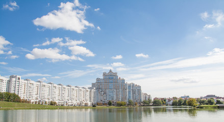 Fototapeta na wymiar Minsk, Belarus, Svisloch river
