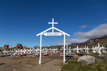 Fototapeta premium Qeqertarsuaq Cemetery, Greenland