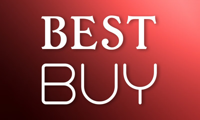 Best Buy - white text on red background