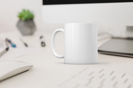 White Mug Mockup to add custom design/quote..Perfect for businesses selling mugs, just overlay your quote or design on to the image.