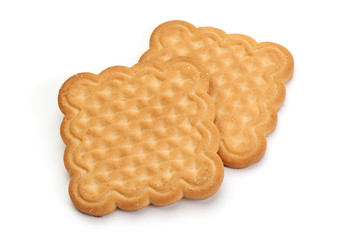 Sweet baked Cookies, isolated on white background