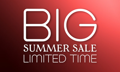 Big Summer Sale Limited Time - white text on red background