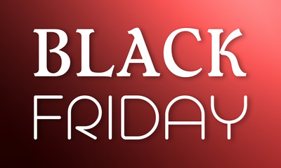 Black Friday - white text on red background