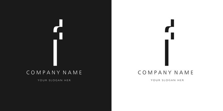 f logo letter modern design