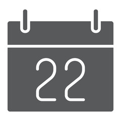 Fototapeta premium Thanksgiving calendar glyph icon, holiday and november, day sign, vector graphics, a solid pattern on a white background