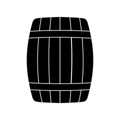 Barrel icon, silhouette, logo on white background