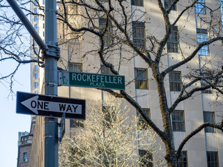Rockefeller Center street sign