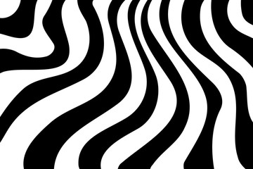 Abstract black and white curved lines background