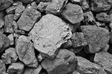 A heap of black natural coal background