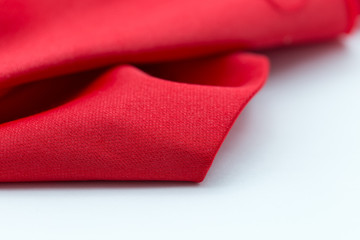 Red satin fabric