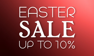 Easter Sale Up TO 10% - white text on red background