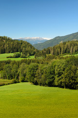 Beautiful landscape in a hiking trail in Austria