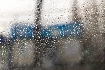 Raindrops on the windshield