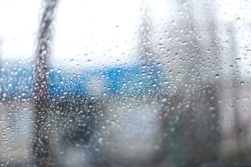 Raindrops on the windshield