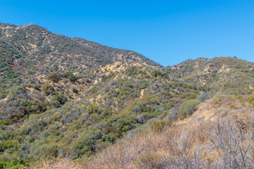 Late summer morning sun over mountains in southwest