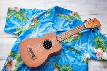 ulkulele and hawaiian shirts