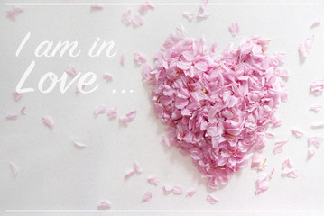 St Valentine's Day card with love