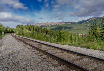 Obraz premium Alaska Railways track