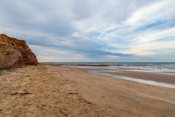 Compton Bay beach on the Isle of Wight, in the early morning