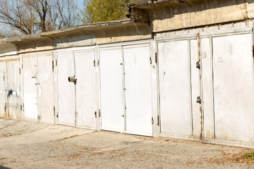 Iron old garage doors © donikz