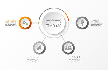Infograph with business icons. Vector.