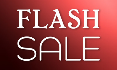 Flash Sale - white text on red background