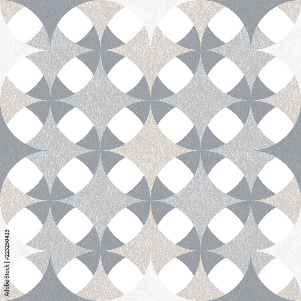 Aufkleber abstract seamless pattern of superimposed geometric shapes. rounded forms flow into each other.